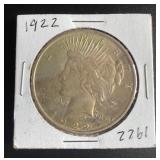 90% Silver 1922 Peace Dollar