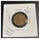 XF 1909 VDB Lincoln Wheat Cent (semi key date)