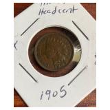 XF1905 indian head cent