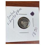 1850 Seated Liberty 1/2 dime