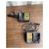 (2) 20 volt DeWalt chargers