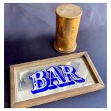 Mini Bar Sign Mini Trash Can