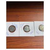 (3) 1943 steel Lincoln wheat cent