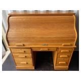Winner's Only Oak Roll Top Office Desk