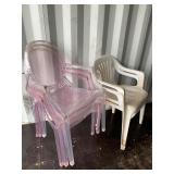 5 Plastic Lawn Chairs
