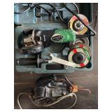 Hitachi Grinder, 5 grinding wheels & Hand Planer