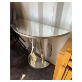 Glass Mirror Pedestal Stand