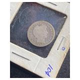90% Silver 1892 Barber 10 Cent Piece