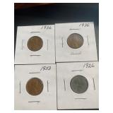 (2) 1936 (1) 1926 (1) 1953 Lincoln Wheat Cents