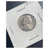 1955 Jefferson 5 Cent Piece