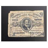 March 3 1863 5 Cent Fractional Currency RARE