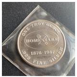 .999 Silver Homestake 1 Troy Oz Silver Round