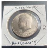 1976D Kennedy 1/2 dollar Bu Clad