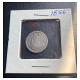 90% Silver 1856 Seated Liberty 10 Cent Piece