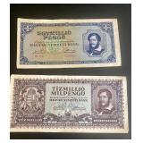 Hungary 1 Million &10 Million Pen Notes