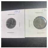 1943 1943d Steel Lincoln Wheat Cents