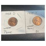 MS 1955s 1958d Lincoln Wheat Cents