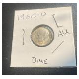 90% silver 1960d Roosevelt 10 Cent Piece