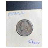 30% Silver 1943P S Silver Jefferson War Nickel
