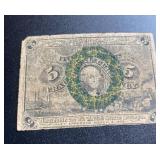 March 3 1863 5 Cent Fractional Currency Rare