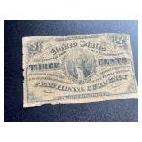March 3 1863 Three Cent Fractional Currency Rare
