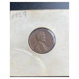1959 Lincoln Memorial Cent First Year Of Memorial