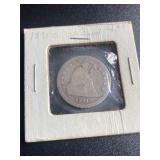 90% Silver 1891s Seated Liberty 25 Cent Piece