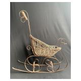 Antique Metal/ Wicker Sleigh 24' x 24'