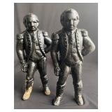 Cast Iron G. Washington Figural Fireplace Andirons