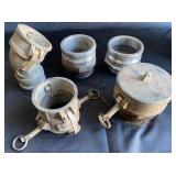 5 Pc Assorted Camlock Hose Fittings & Caps
