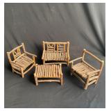 4 Piece Miniature Wood Table & Chairs Set