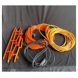 100', 50', 15' extension Cords & 2 Rollers