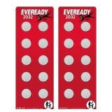 10 PACK Eveready CR2032 Lithium 3V Coin Battery