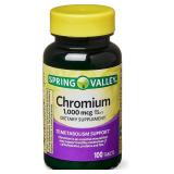 Spring Valley Chromium 1,000 mcg 100 tabs EXP 3/26