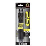 Pilot G2 Bold 1.0mm Black Gel Pens 2ct