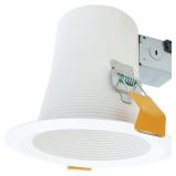 HALO 6-in White Baffle Recessed Light Trim