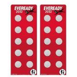 10 PACK Eveready CR2032 Lithium 3V Coin Battery