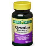 Spring Valley Chromium 1,000 mcg 100 tabs EXP 3/26