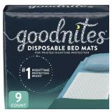 GoodNites Disposable Bed Mats for Bedwetting 9 ct.