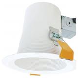 HALO 6-in White Baffle Recessed Light Trim