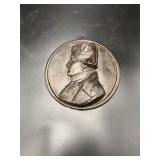 Vintage Cast Iron Napoleon Wall Plaque Round