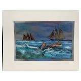 Lionel Barrymore Nantucket Foil Etch Print
