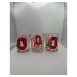 Ohio State Buckeyes Glasses Set of 3