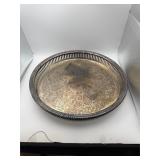 Vintage Silverplate Pierced Gallery Serving Tray
