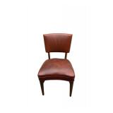 Vintage W.H. Gunlocke Leather Side Chair