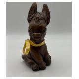 Vintage Ceramic Donkey Figurine Brown Glaze