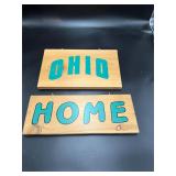Ohio Home Wood Wall Sign Set