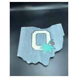 Ohio State Buckeyes 'O' Gray Wood Wall Plaque