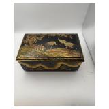 Vintage Japanese Style Tin Storage Box