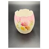 Vintage Porcelain Floral Egg Toothpick Holder
